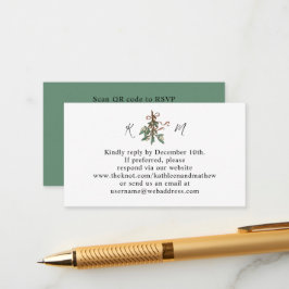 Simple Mistletoe Holiday QR Code UAWG Begleitkarte