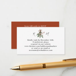 Simple Mistletoe Holiday QR Code UAWG Begleitkarte