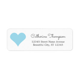 Simple Modern Blue Aqua Heart Giro Script Name
