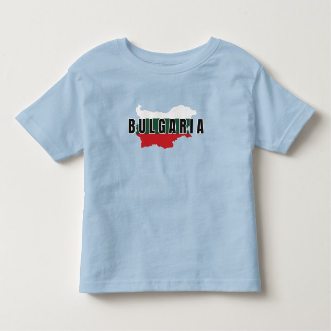 Simple Modern Bulgaria Art Letter Flag Souvenir Kleinkind T-shirt (Vorderseite)