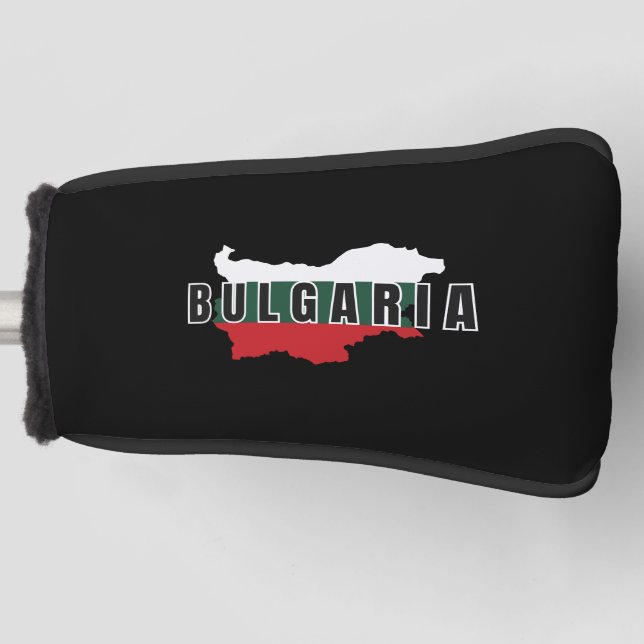 Simple Modern Bulgaria map Letter Flag Souvenir Golf Headcover (Vorderseite)