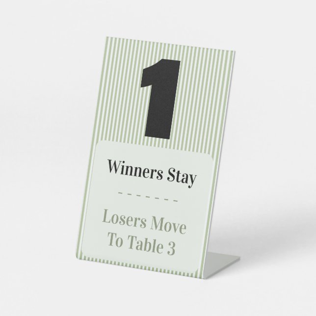 Simple Modern Bunco Table One Card Set  Sockelschild (Vorderseite)