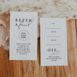Simple Modern Business Referral Card