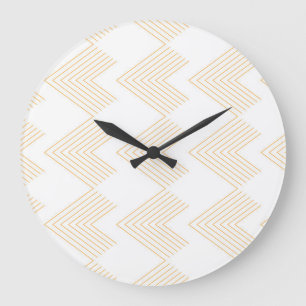 Simple, modern chevron arrow shape graphic pattern große wanduhr
