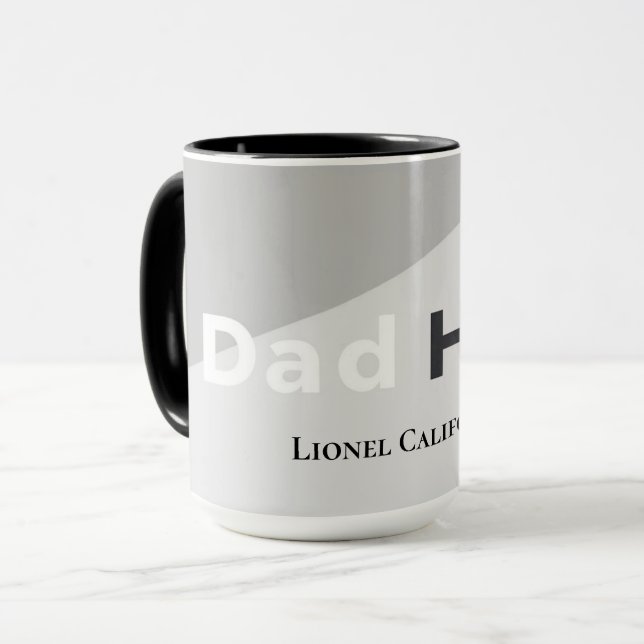 Simple Modern Clean Minimalist Dad Hero Gift Tasse (Vorderseite Links)