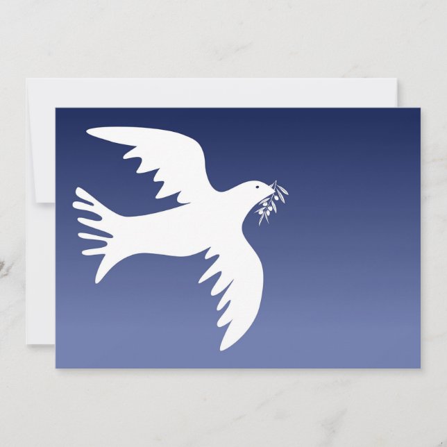 Simple Modern Dove Holiday Card Christmas Card (Vorderseite)