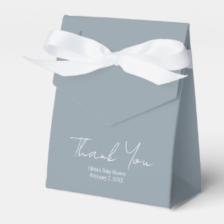Simple Modern Dusty Blue Thank You Geschenkschachtel