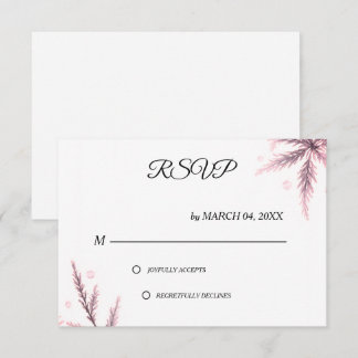 Simple Modern Elegant Classic Wedding RSVP