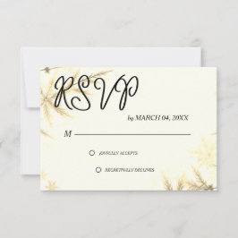 Simple Modern Elegant Classic Wedding RSVP