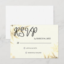 Simple Modern Elegant Classic Wedding RSVP