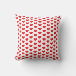 Simple Modern Elegant Trendy Red Heart Kissen
