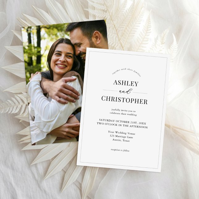 Simple Modern Elegant Wedding Einladung (Von Creator hochgeladen)
