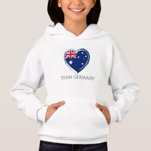 Simple Modern England Flag UK Name des Teams Hoodie
