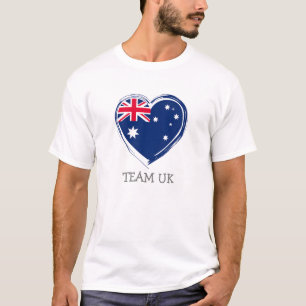 Simple Modern England Flag UK Name des Teams T-Shirt