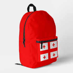 Simple Modern Georgia Flag National Souvenir Bedruckter Rucksack