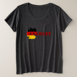 Simple Modern Germania Deutschland Art Letter Souv Große Größe T-Shirt