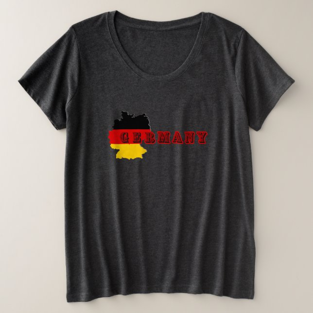 Simple Modern Germania Deutschland Art Letter Souv Große Größe T-Shirt (Design vorne)