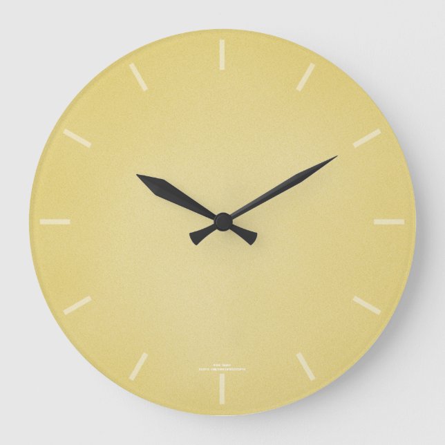 Simple Modern Grainy Tan Große Wanduhr (Vorderseite)