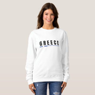 Simple Modern Greece Art Letter Flag Souvenir Sweatshirt