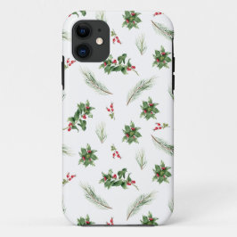 Simple Modern Holly Berry Weihnachtsmuster Case-Mate iPhone Hülle