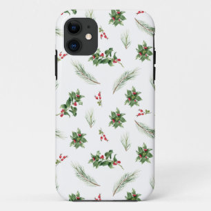 Simple Modern Holly Berry Weihnachtsmuster Case-Mate iPhone Hülle