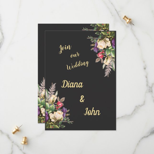 Simple modern invitation, simple, minimalist save the date (Vorderseite/Rückseite Beispiel)