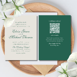 Simple Modern Minimalist Sage Green Wedding Einladung