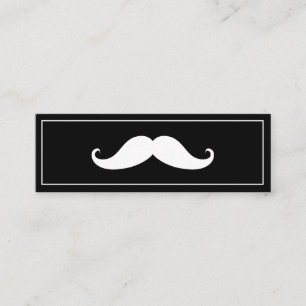 Simple Modern Mustache Barber Shop Mini Business C Mini Visitenkarte