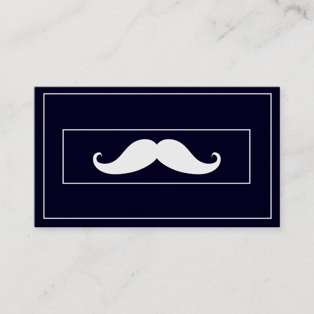 Simple Modern Mustache Barber Shop Mini Business C Visitenkarte (Vorderseite)