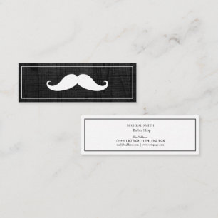 Simple Modern Mustache Barber Shop Mini Mini Visitenkarte