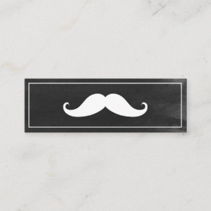 Simple Modern Mustache Barber Shop Mini Visitenkarte