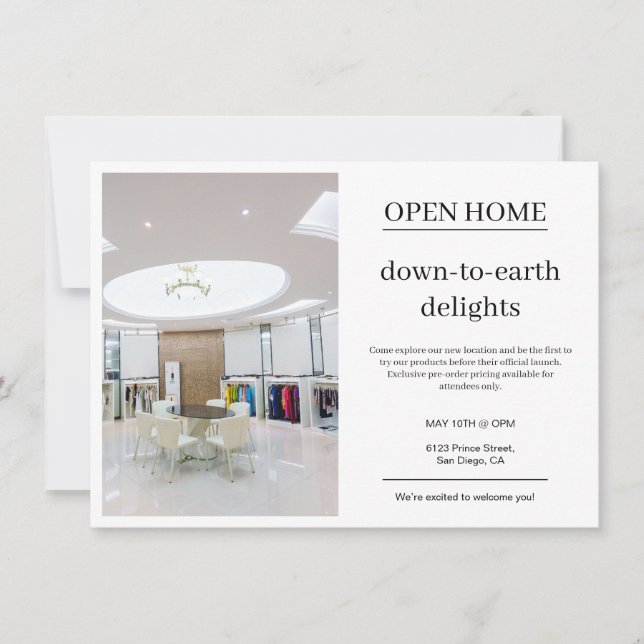 Simple Modern Photo Business Note Card (Vorderseite)