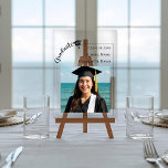 Simple modern photo Graduate Acrylschild<br><div class="desc">Celebrate your graduate with a timeless keepsake they will treasure for years to come. This elegant acrylic photo plaque features a clean modern layout, customizable graduation details, and space for a favorite senior portrait. Perfect as a display piece at the graduation party — and even more meaningful afterward as a...</div>