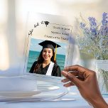Simple modern photo Graduate Acrylschild<br><div class="desc">Celebrate your graduate with a timeless keepsake they will treasure for years to come. This elegant acrylic photo plaque features a clean modern layout, customizable graduation details, and space for a favorite senior portrait. Perfect as a display piece at the graduation party — and even more meaningful afterward as a...</div>
