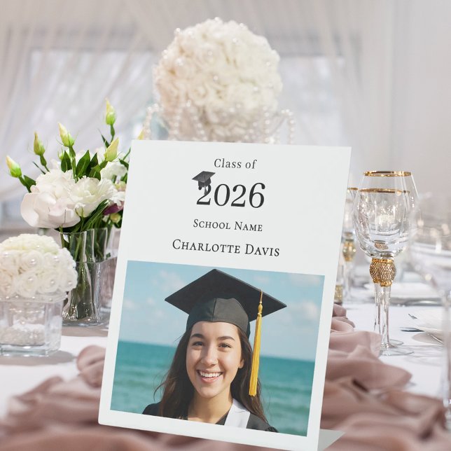 Simple modern photo Graduation party welcome Sockelschild (Von Creator hochgeladen)
