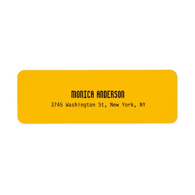 Simple Modern Plain Professional Amber Yellow (Vorne)