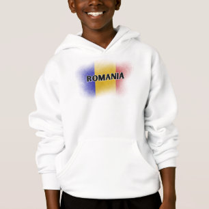 Simple Modern Romania Letter Flag Souvenir Hoodie