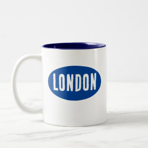 Simple Modern Schriftart Design England London Tas Zweifarbige Tasse