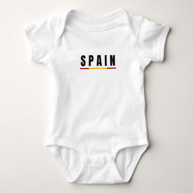 Simple Modern Spain Spanish Art Letter Souvenir Baby Strampler (Vorderseite)