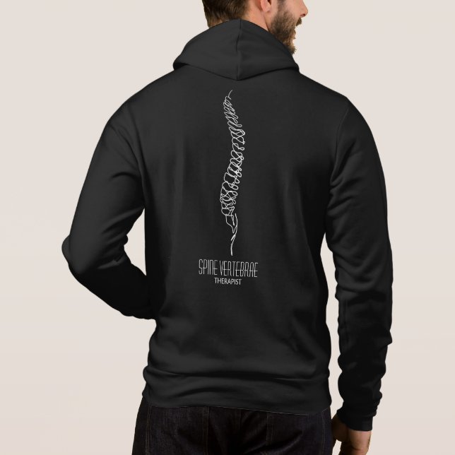 Simple Modern Spine vertebrae Hoodie (Rückseite)