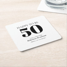 Simple Modern Surprise 50th Birthday Party