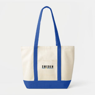 Simple Modern Sweden Swedish Letter Flag Souvenir Tragetasche