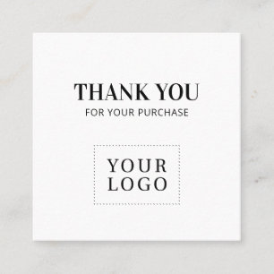 Simple Modern Thank you Business Cards Quadratische Visitenkarte