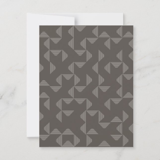 Simple, modern, trendy geometric graphic pattern mitteilungskarte (Vorderseite)