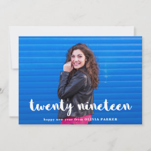 Simple Modern Typography   Twenty Nineteen Photo Feiertagskarte