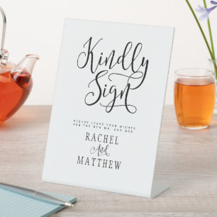 Simple&Modern Wedding Gästebuch Sockelschild