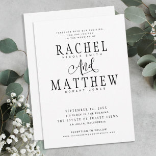 Simple&Modern Wedding Invitation Einladung