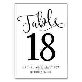 Simple&Modern Wedding Tischnummer Card