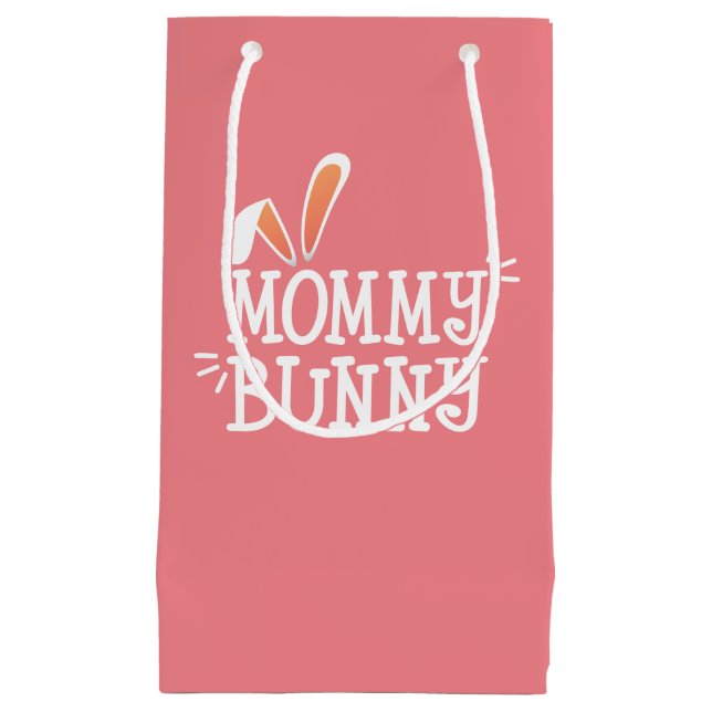 Simple Mommy Bunny Ostertypografie | Geschenktasch Kleine Geschenktüte (Vorderseite)