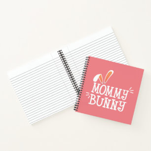 Simple Mommy Bunny Ostertypografie   Notebook Notizbuch
